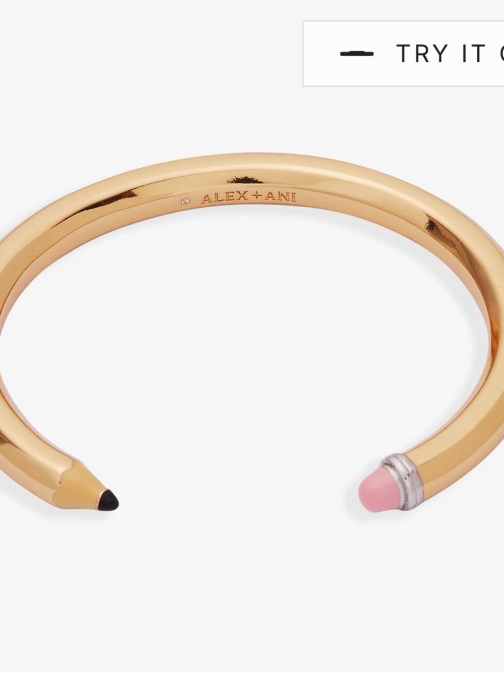 Alex and Ani Gold Pencil Cuff Bracelet